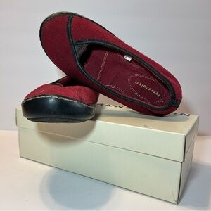 Terrasoles Red & Black Slipper Flats Size 8‎ Women's Slip On Comfy & Cozy Style